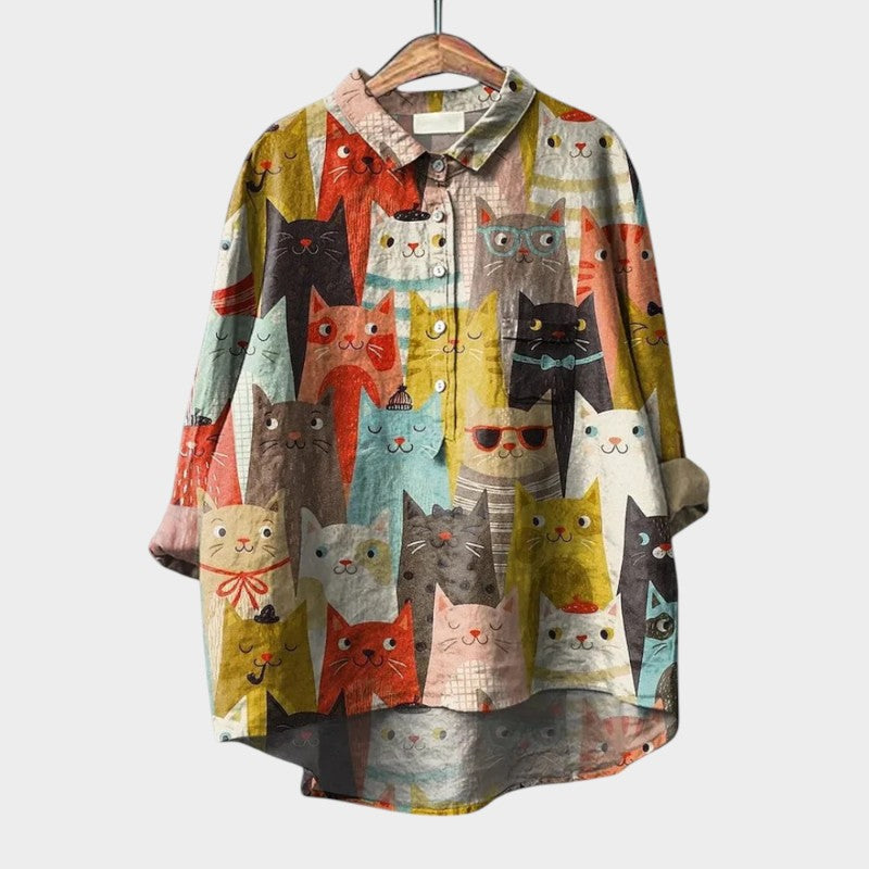 Astrid | Prémiová blůza s krajkovým lemováním