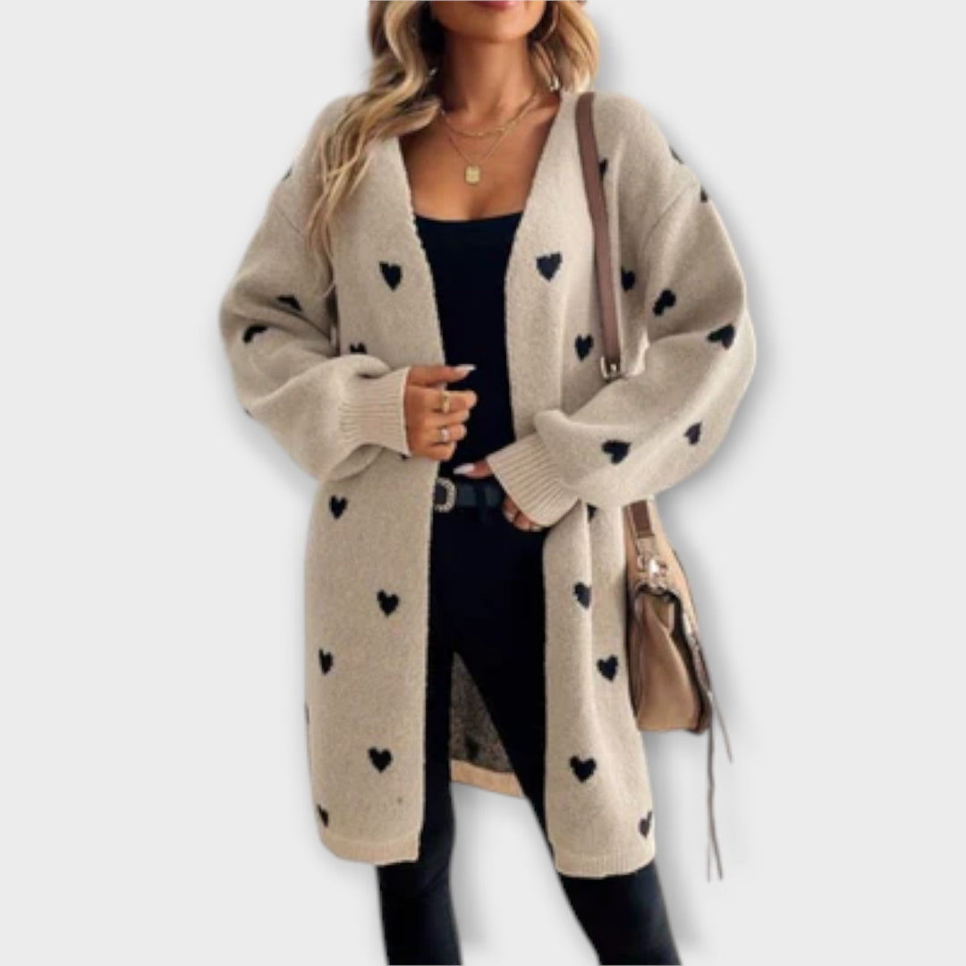 Cardigan s Vzorcem Srdce