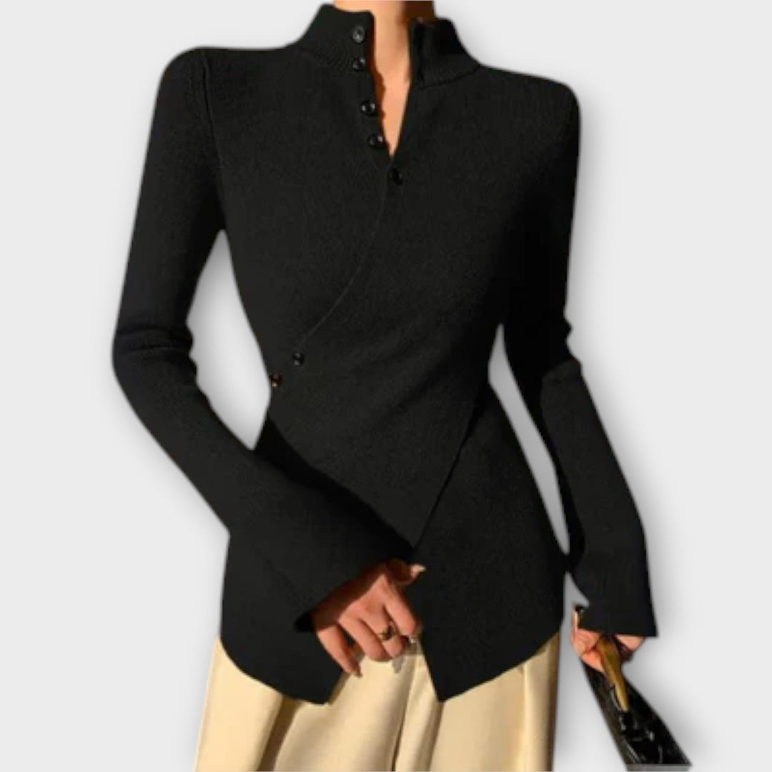 Elegantní pletený svetr z bavlny