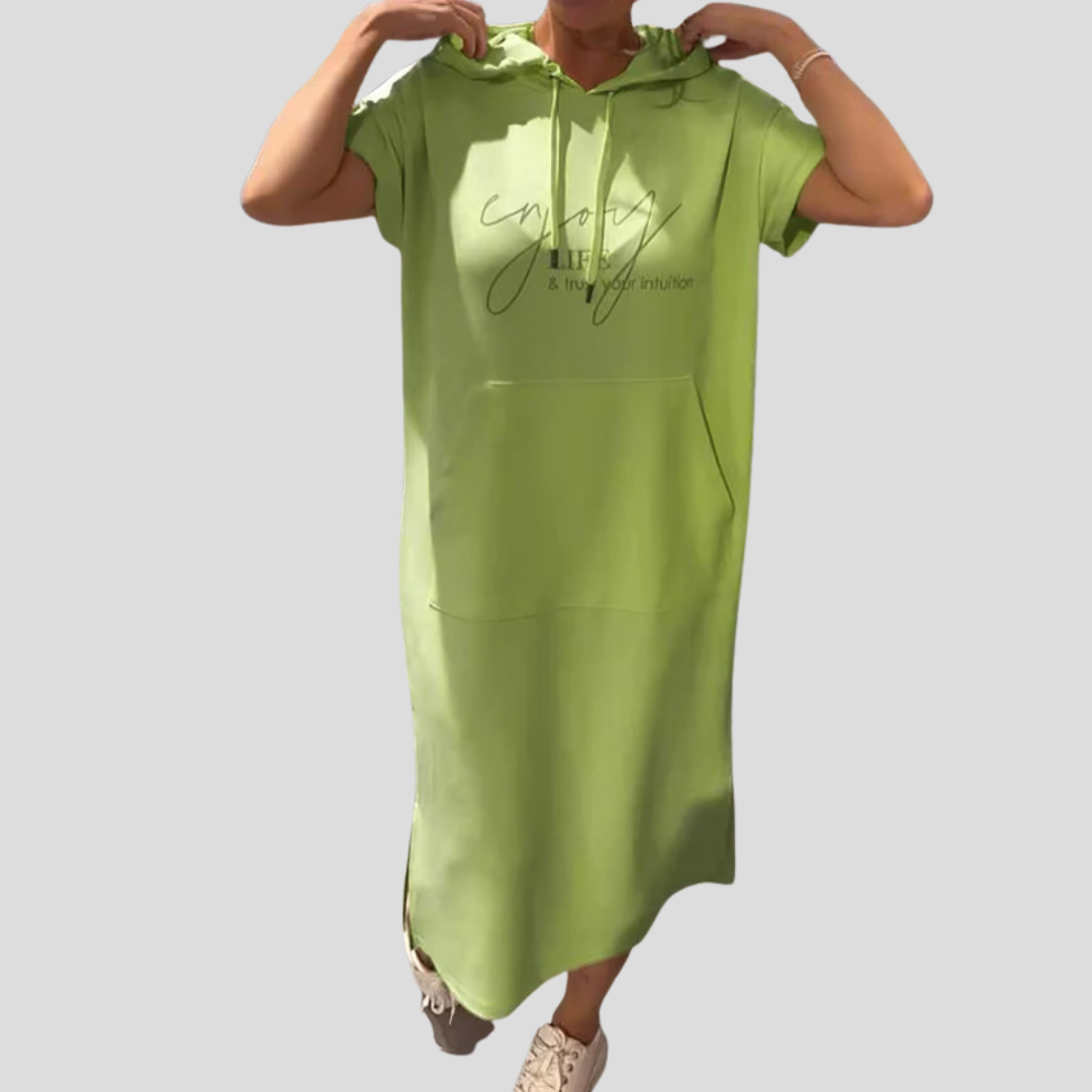 Viva – Pohodlné mikinové šaty s kapucí