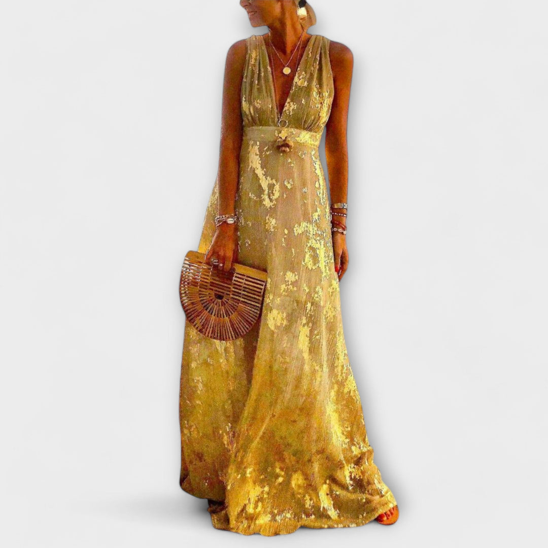 Vložené šaty s V-výstřihem a detaily z flitrů