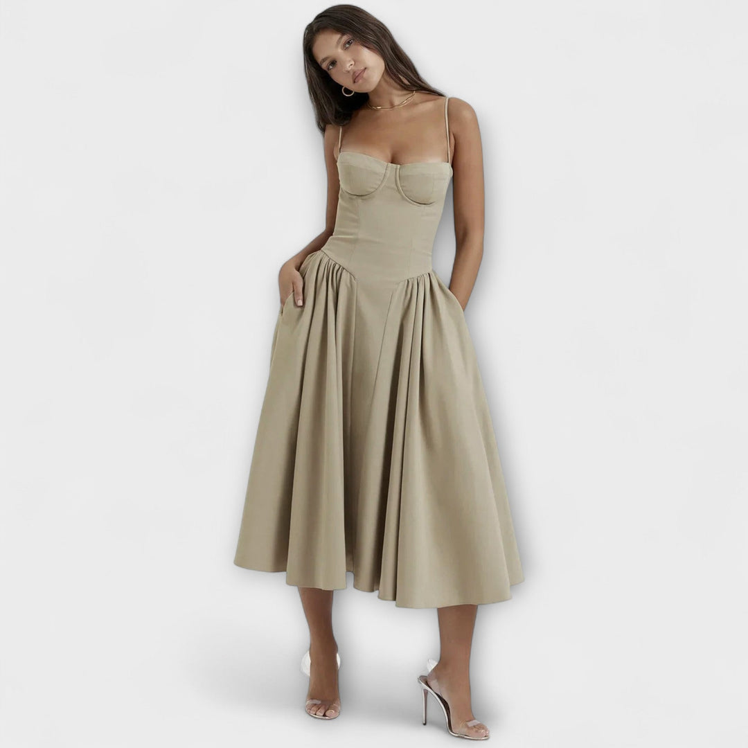 Rosalie - Elegantní Bezramenné Korzetové Šaty