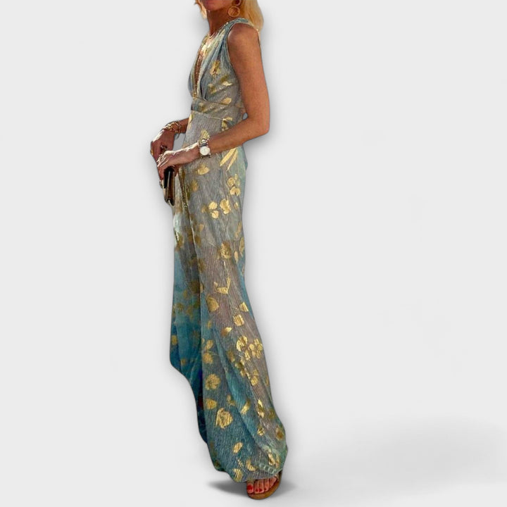 Vložené šaty s V-výstřihem a detaily z flitrů