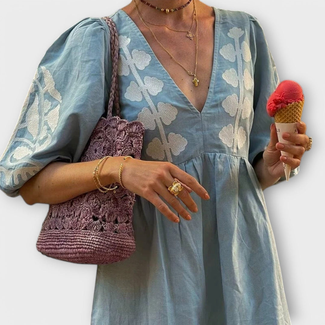 Tištěné šaty pro bez námahy elegantní vzhled