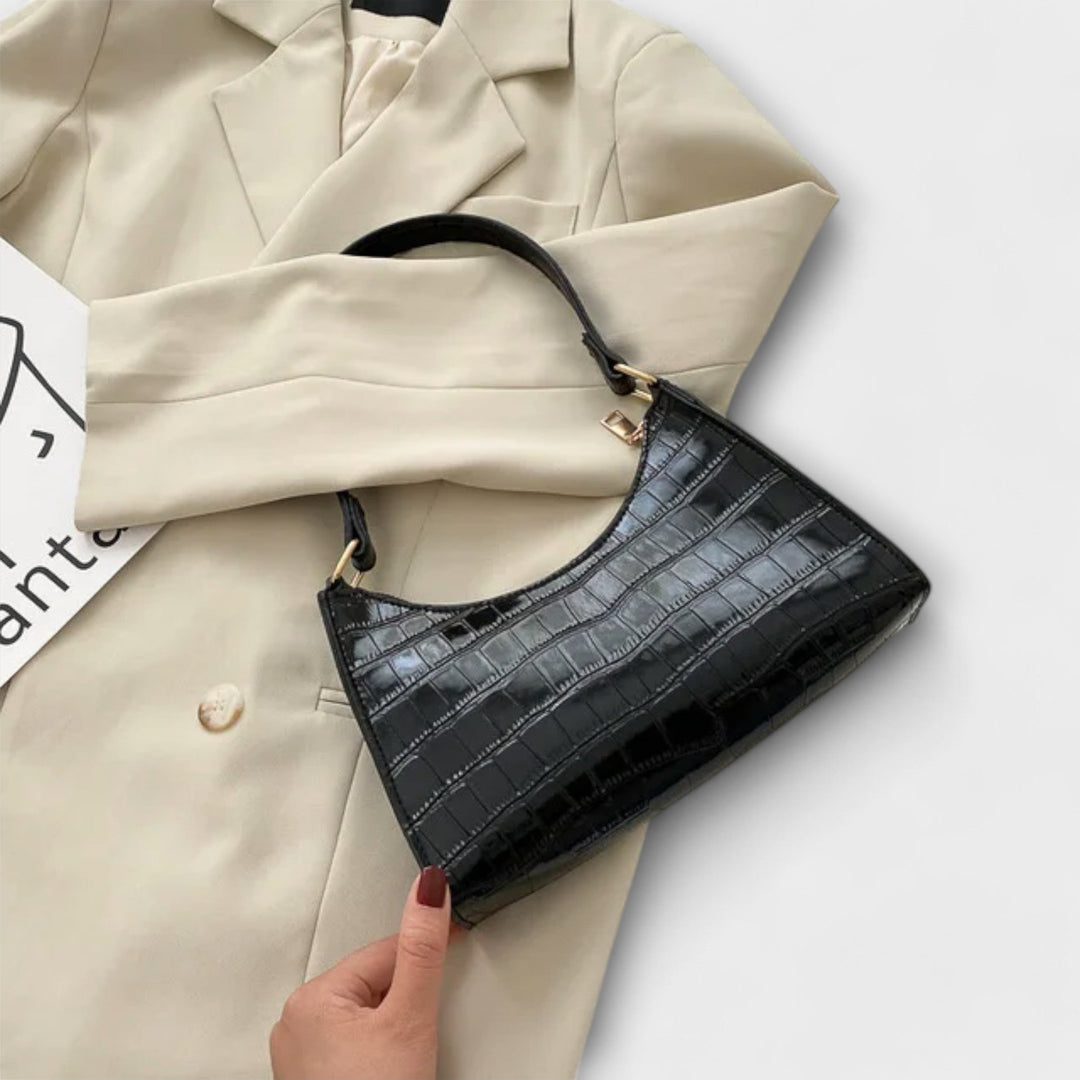 Eline. Lesklá Kožená Taška