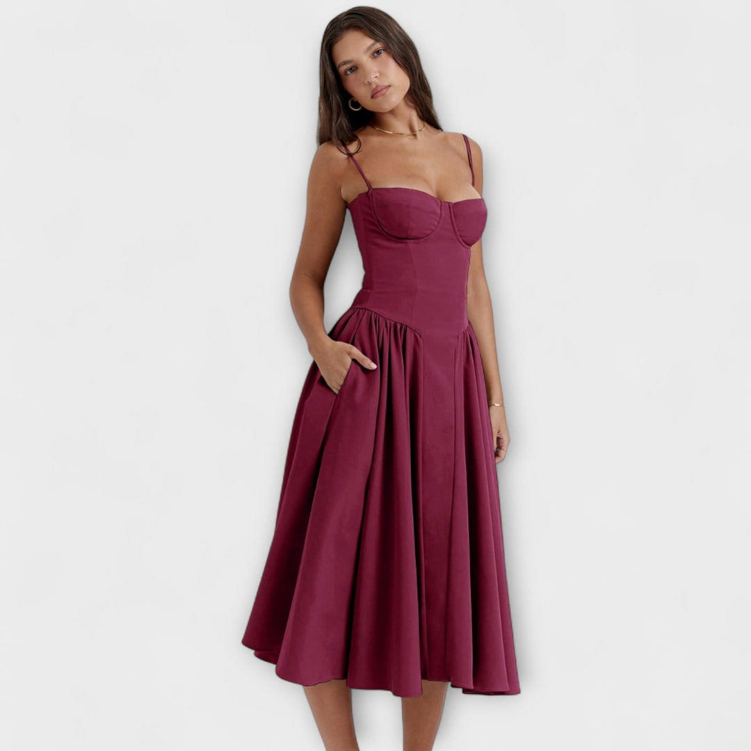 Rosalie - Elegantní Bezramenné Korzetové Šaty