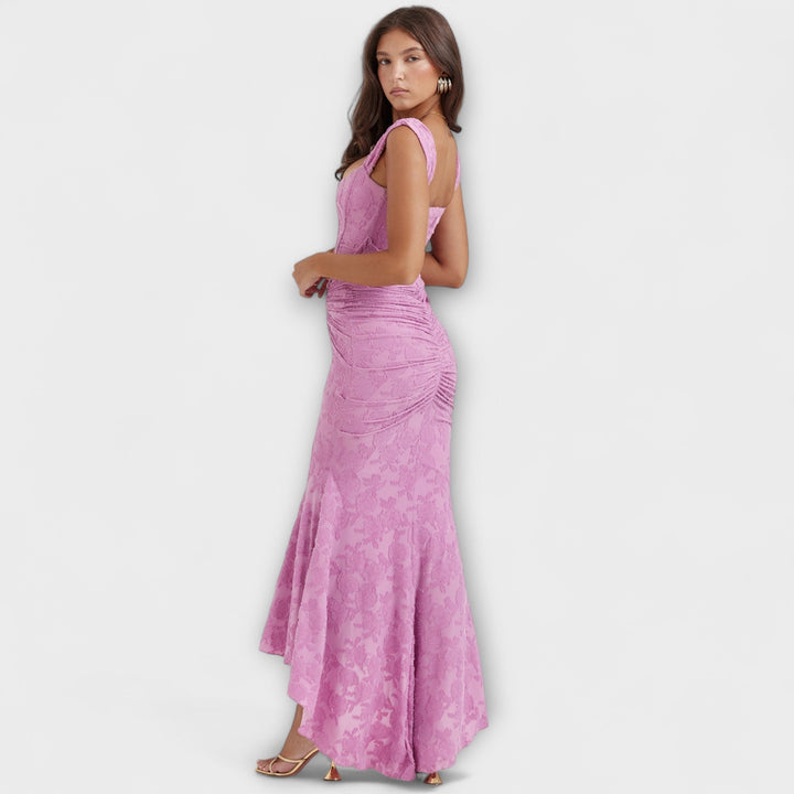 Renske - Dlouhé Šaty s Elegantním a Vysoce Kvalitním Korzetem