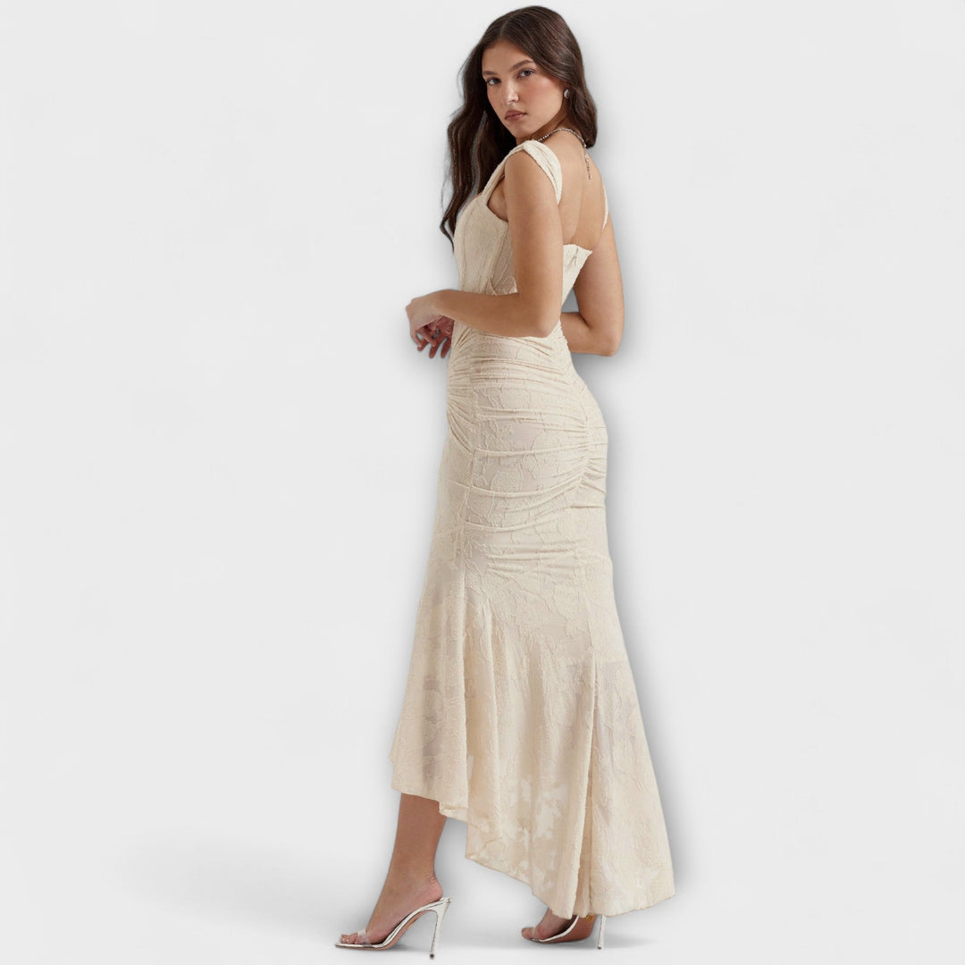 Renske - Dlouhé Šaty s Elegantním a Vysoce Kvalitním Korzetem