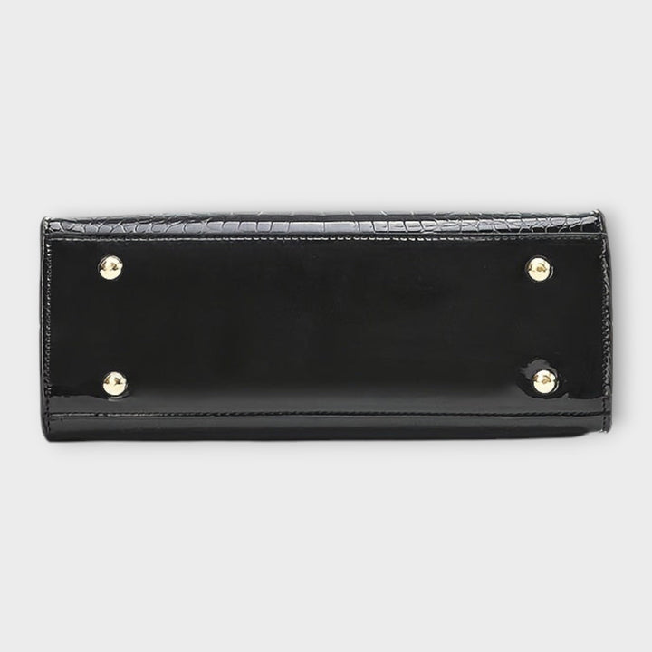 Eline - Lesklý krokodýlí vzor kabelka