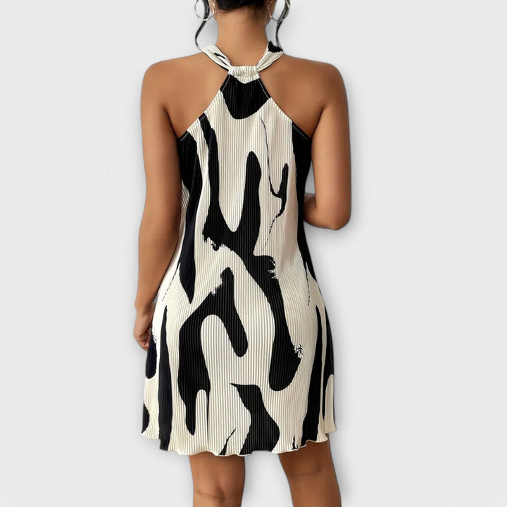 Nysaa - Dámské halter šaty s elegantním potiskem a A-liniovým střihem