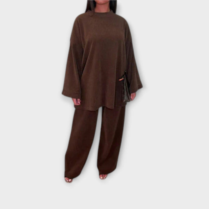 Oversized set - Žebrovaný styl