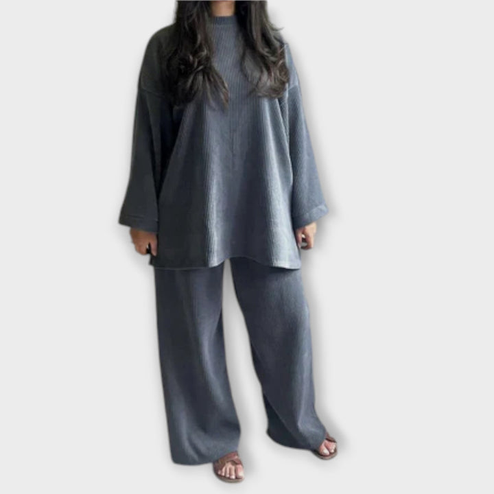 Oversized set - Žebrovaný styl