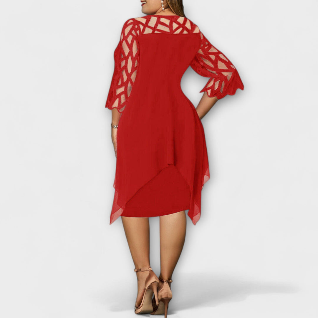 Jamie - Stylová Midi Šaty ve Velikosti Plus