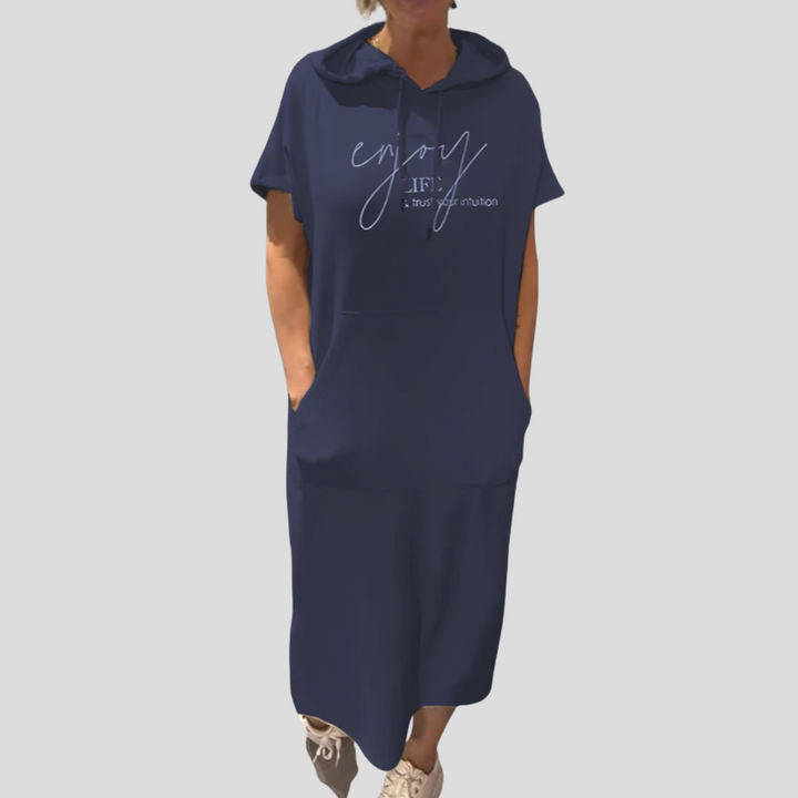 Viva – Pohodlné mikinové šaty s kapucí