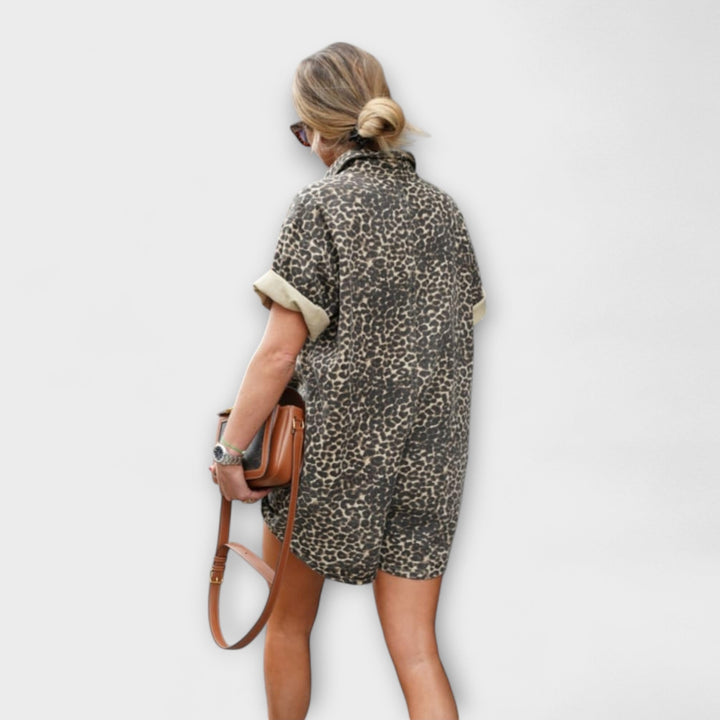 Nonette - Košilové overal s leopardím vzorem