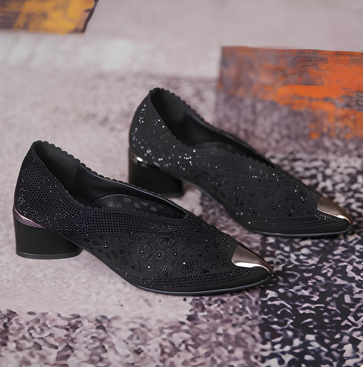 Lunette – Elegantní prodyšné lodičky na stabilním podpatku