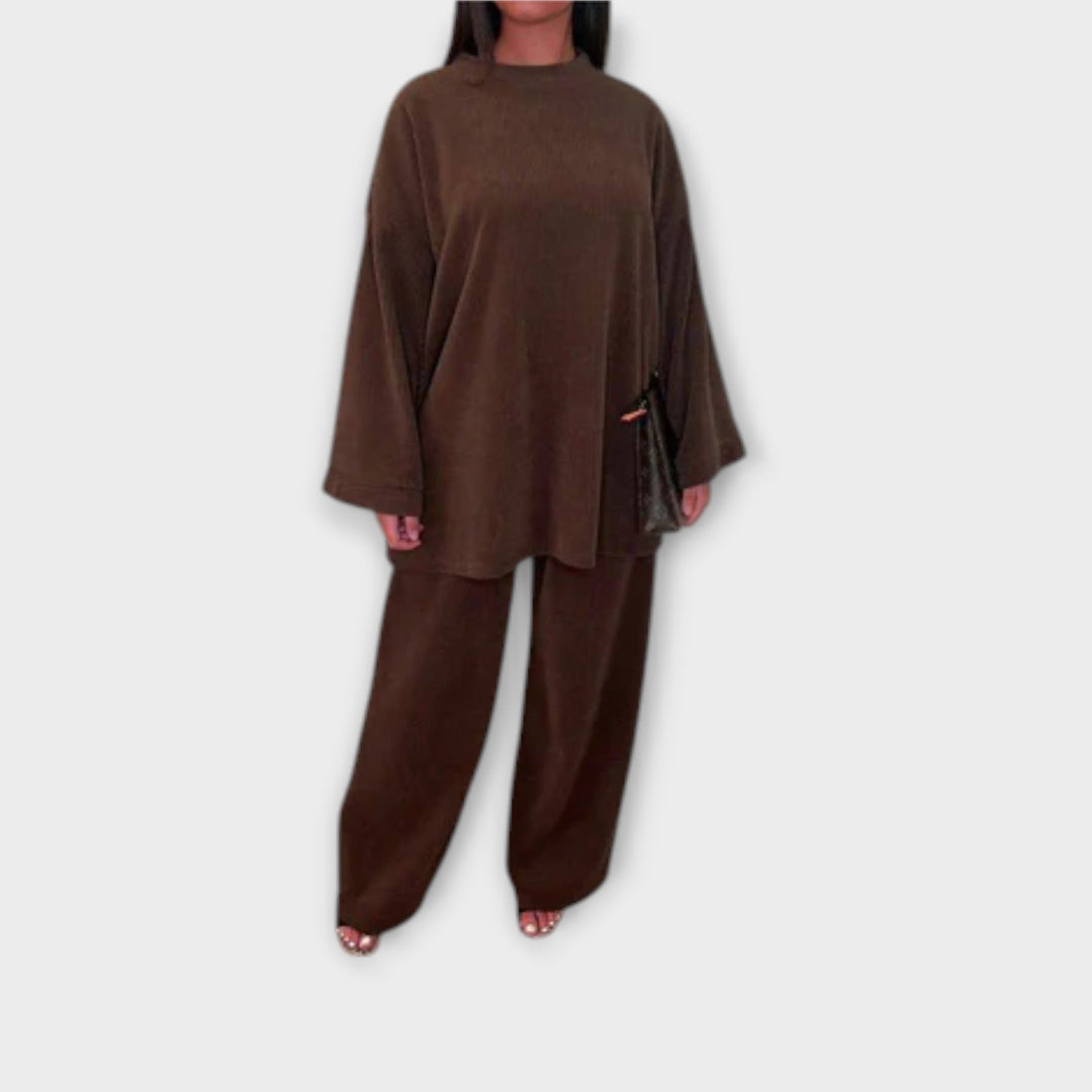 Oversized set - Žebrovaný styl