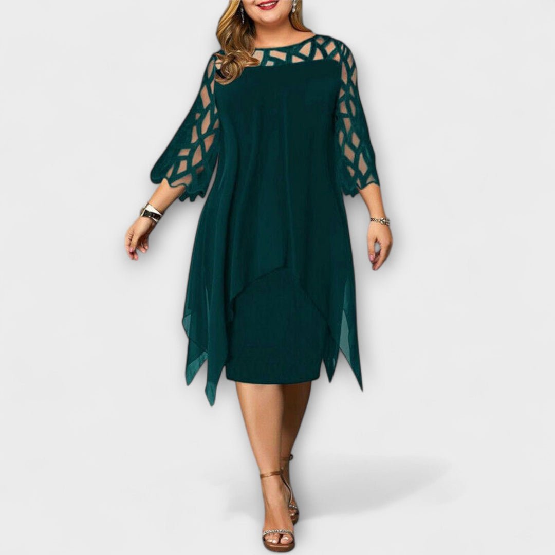 Jamie - Stylová Midi Šaty ve Velikosti Plus