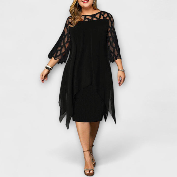 Jamie - Stylová Midi Šaty ve Velikosti Plus